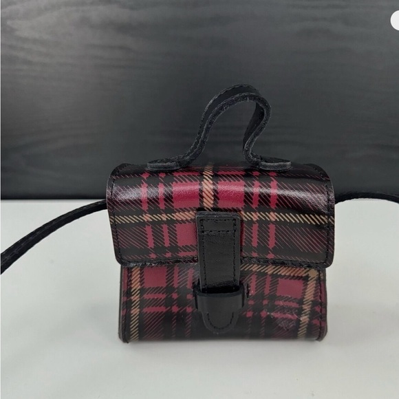 PATRICIA NASH Tartan Beet Mini Bag Crossbody Strap NWT - Picture 6 of 10